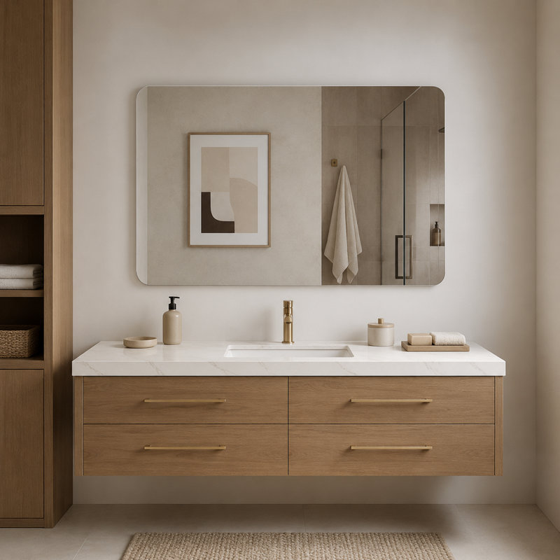 Miroir de salle de bain 32 po x 48 po sans cadre, 32 po x 48 po