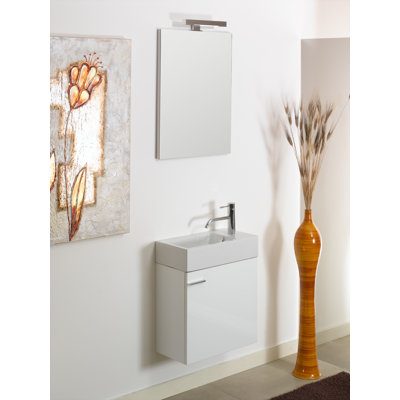 Lola 20.7'' Single Bathroom Vanity with Ceramic Top