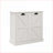 Laundry Sorter Cabinet, Two-Compartment Tilt-Out with Removable Bags, Off-White | MDF | Laundry Room