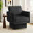 Black Upholstered Swivel Barrel Accent Chair-1204468815
