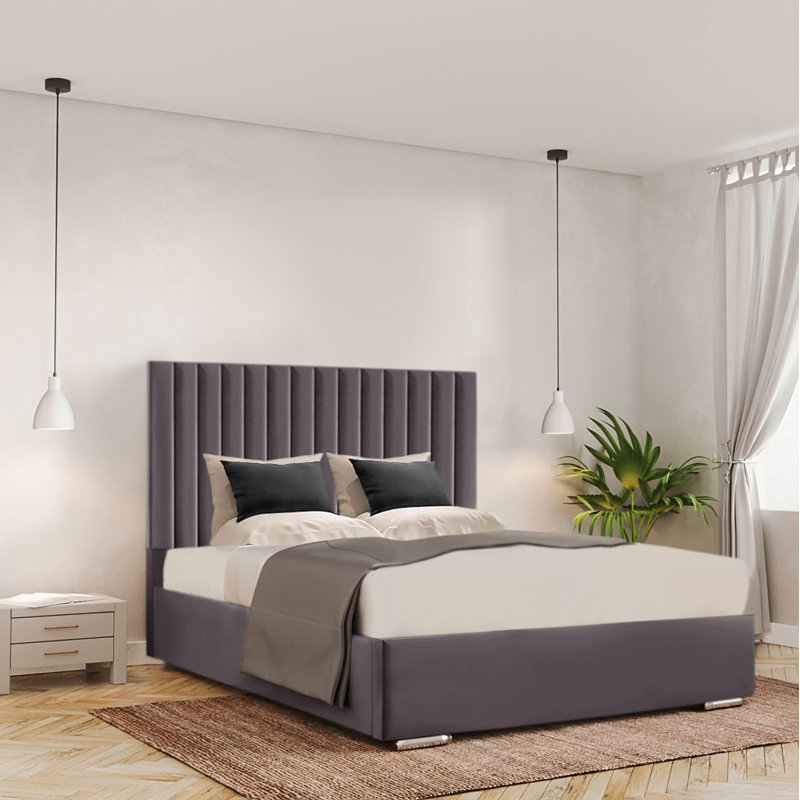 Ayreanna Upholstered Ottoman Storage Bed, Red, Single (3')
