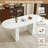 Oval Double Pedestal Kitchen Table Sets-777968128-777968142