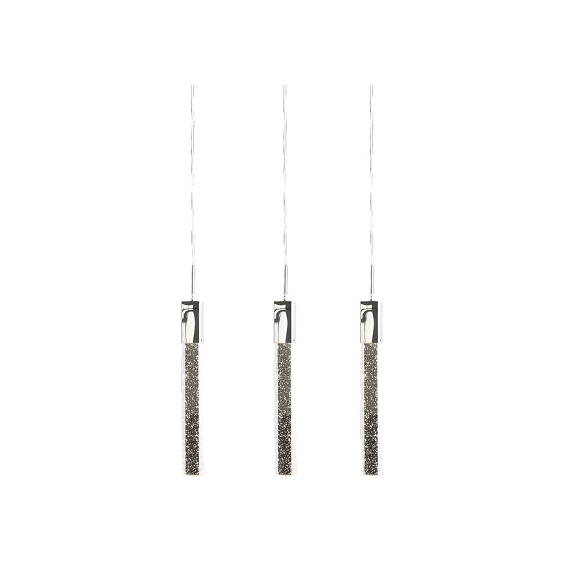Aspen 3 - Light LED Pendant, Chrome, Clear Glacier K9