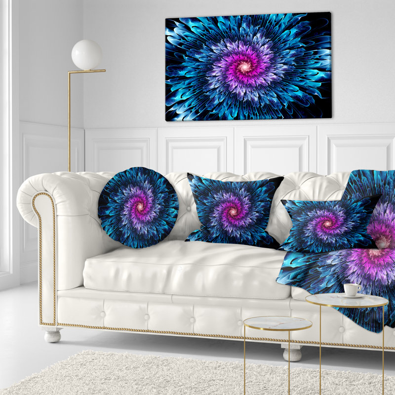 Coussin lombaire floral brillant à fleurs
