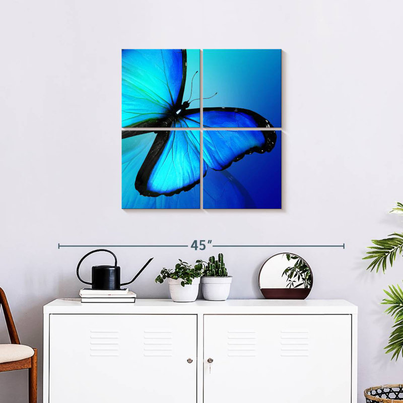 Brampt Glowing Morpho Butterfly, 26'' H x 26'' W