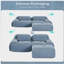 Canapé de 82 po en forme de L en tissu SoftCorduroy, conception modulaire en tissu, combinaisons multiples, accoudoirs courbés, aucun assemblage requis, éponge à haute résilience convenant aux salons, aires de repos, chambres à coucher, bleu-1090906504