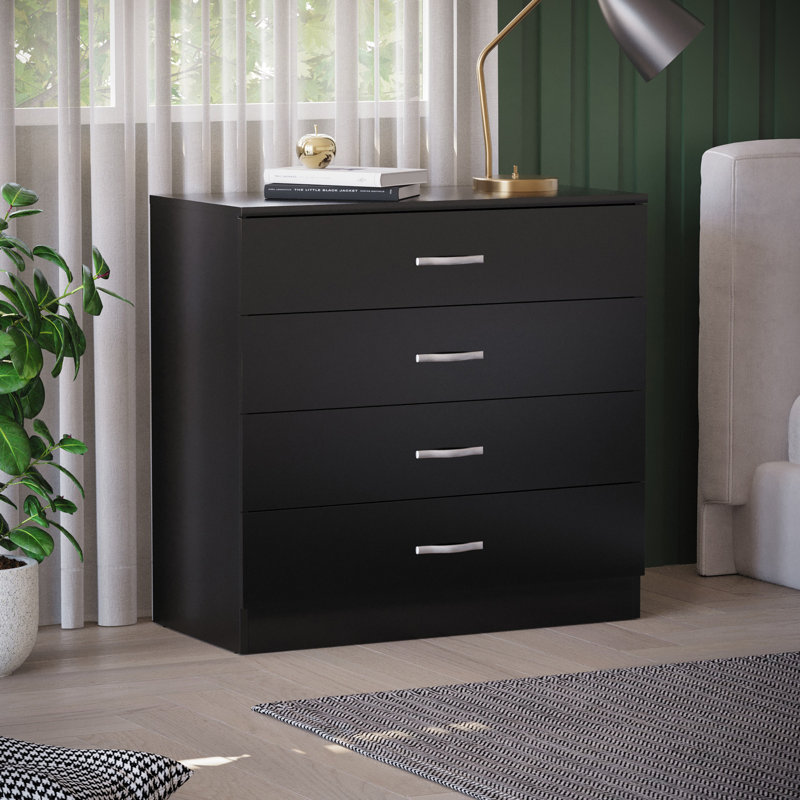 Maybery 4 Drawer Chest, Black