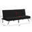Bed In Black With Wood Frame And Stainless Leg For Extra Support 2 Seat Breathable Cushion-1841378194