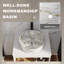Meuble-lavabo mural 24 po avec lavabo rond et rangement ouvert-129386705