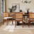 Solid Wood Dining Chair with Rattan Backrest-1431605419