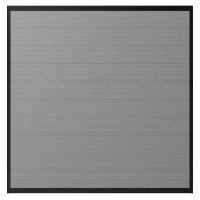 6ft H X 6ft W Edgewood Privacy Fence Panel, Composite Fence Kit With Aluminum Frame, Woodgrain Boards, No-Dig Install, UV Resistant Outdoor Fence For Backyard Patio Or Pool