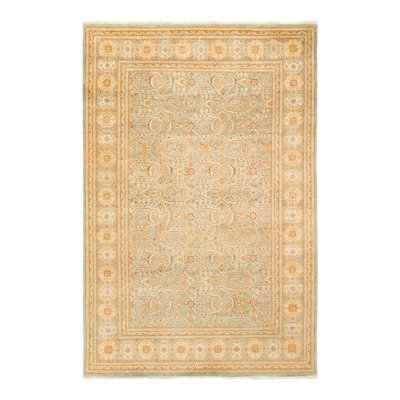 Tapis unique en laine noué à la main 6 pi 1 po x 9 pi 1 po nouvel âge Ohlone