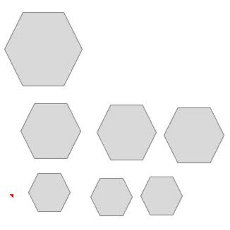 Ensemble de 7 miroirs sans cadre 7 pièces