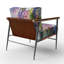 Fauteuil d'appoint rembourré Pink Hydrangea Sunset-112889748