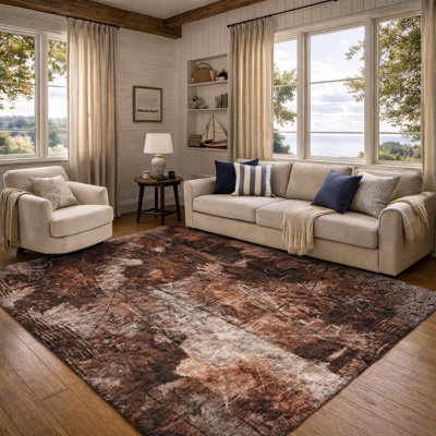 Tapis floral à poils longs de qualité supérieure lavable à la machine ADS560