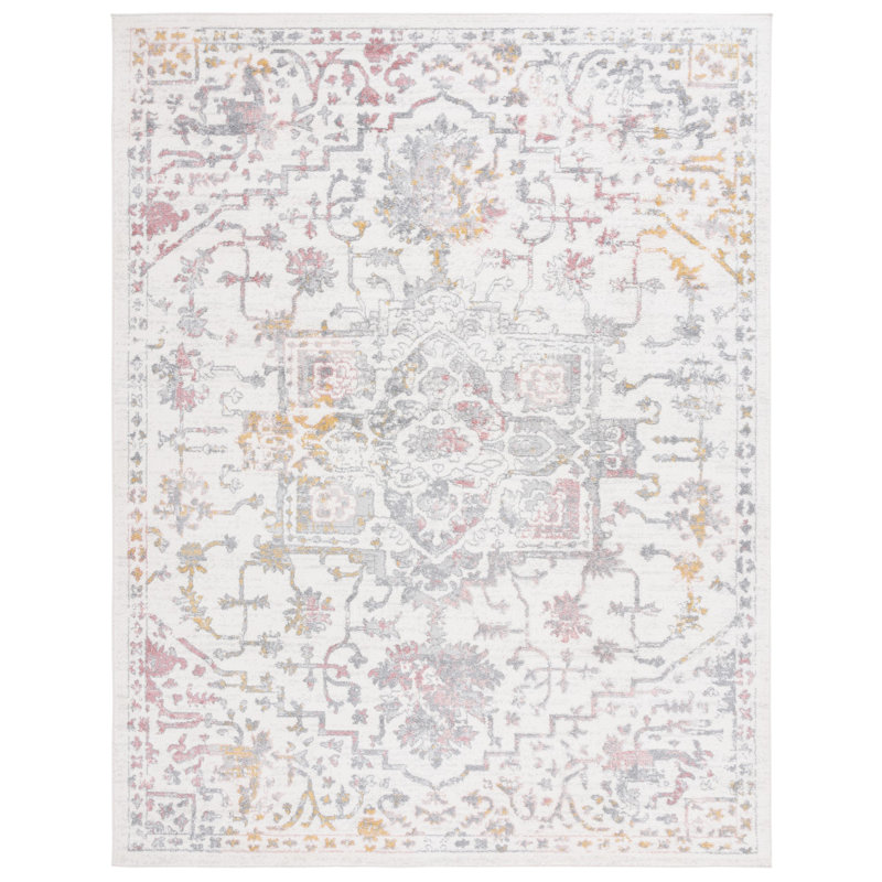 Lowrey Oriental Machine Woven Jute/Sisal/Polypropylene Area Rug in Ivory/Gray, Rectangle 8' x 10'