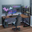 Walnut,Black L-Shaped Solid Wood Writing desk-733856716-733856714