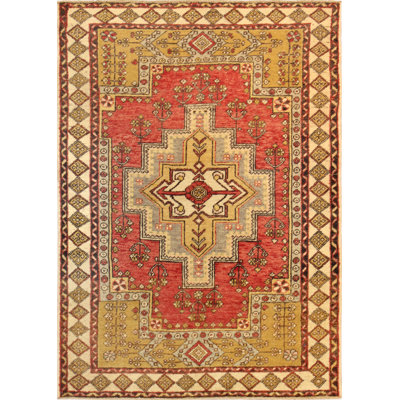 One-of-a-Kind 4' x 6' Hand Knotted Area Rug