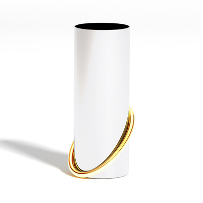 Ring Stainless Steel and Brass Table Vase