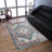 Machine Made Polyester Area Rugs - Rectangle, Red Color, Oriental Design, Low Pile Machine Made Area Rugs for Living Room, Bed Room-2001486200-1988575824