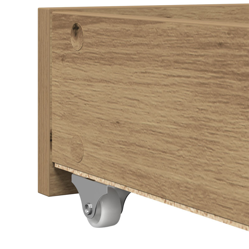 Rustic Daybed Engineered Wood Durable, Artisan Oak, Single (3')