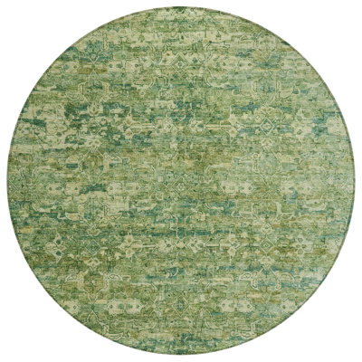 Machine Washable Indoor/Outdoor Hashlamoun ACN2324 Ikat Rug
