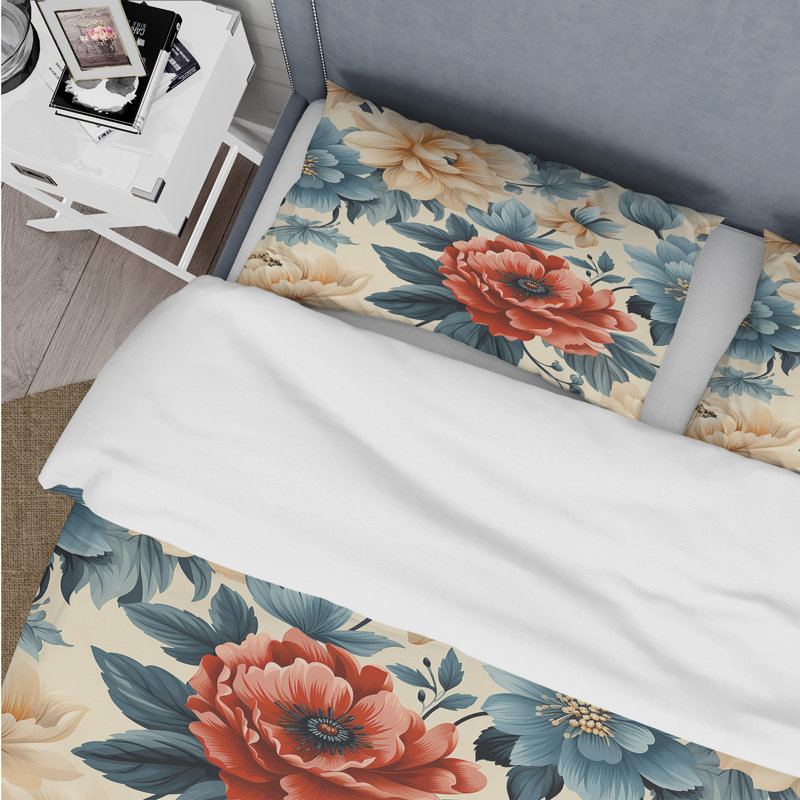 Ensemble de housse de couette Boho Victorian Fusion Victorian, Housse de couette simple + 1 taie décorative stan