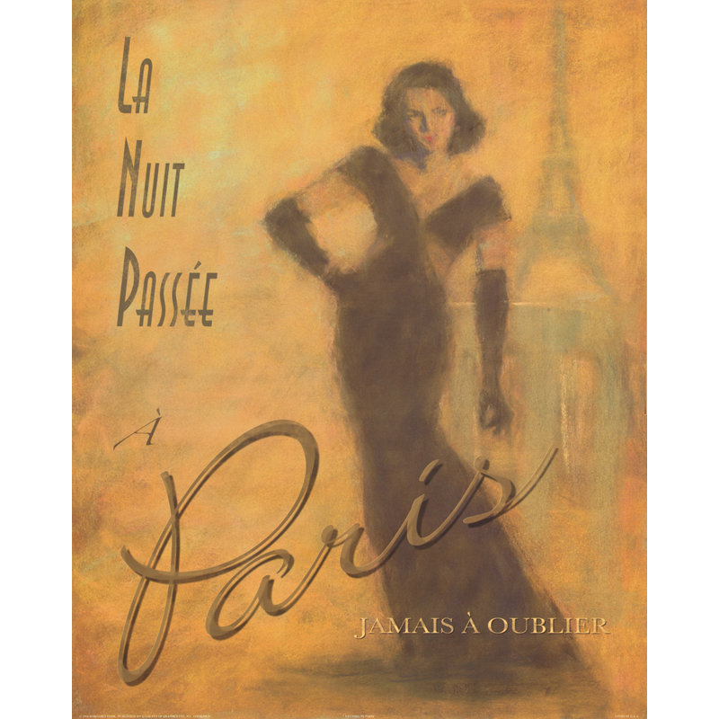 Soirée à Paris, H 24 po x l 19 po