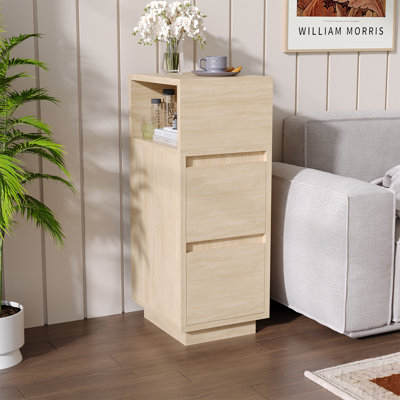 25cm W Manufactured Wood Bedside Table