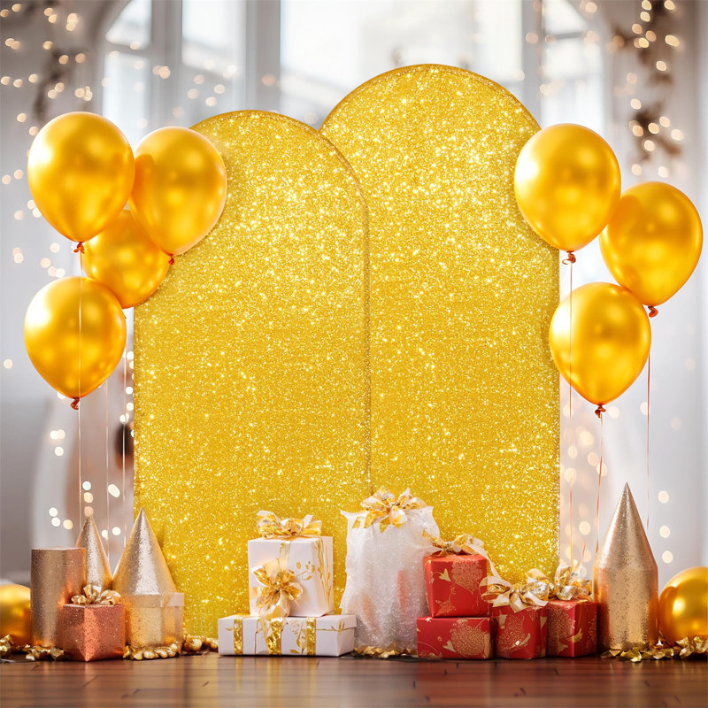 Toile de fond ronde à paillettes scintillantes avec fermeture éclair, disponible en 1,83 m, 2 m et 2,20 m pour la décoration de mariages, anniversaires, événements extérieurs et Halloween.