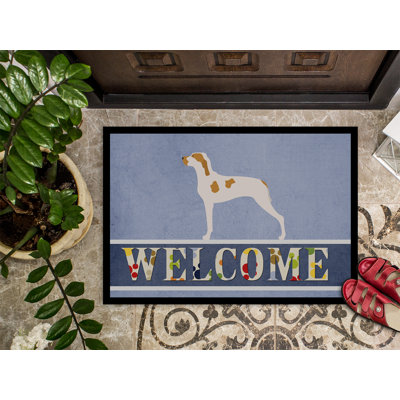Tapis de porte pour l’extérieur anti-dérapant ariege pointeur welcome