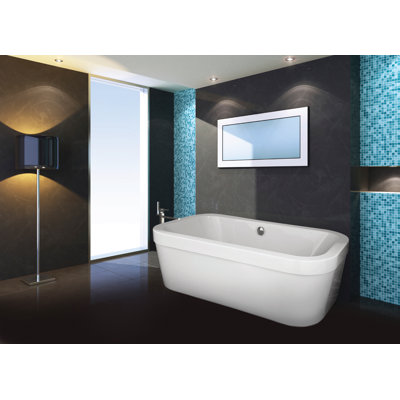 Elizabeth 72'' x 40'' Soaking Acrylic Bathtub