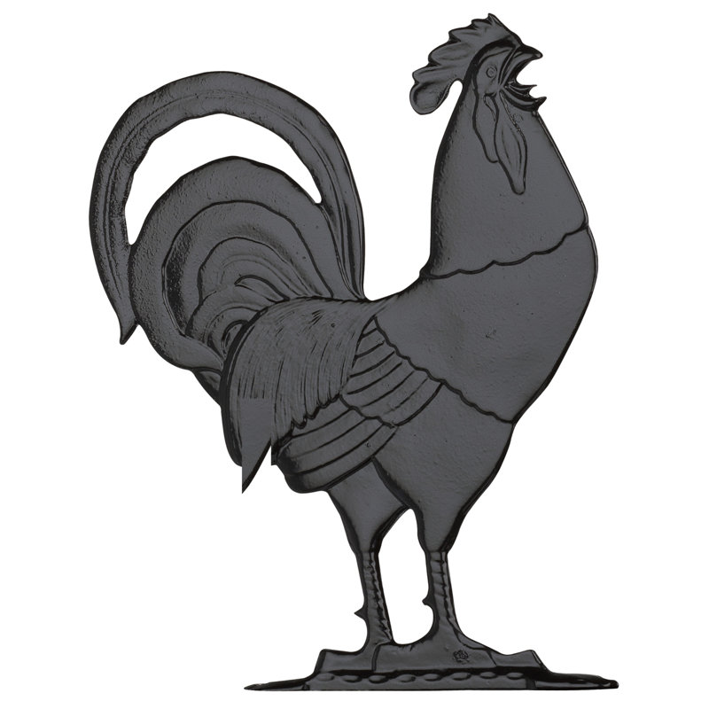 Rooftop 30" Rooster Weathervane, Black