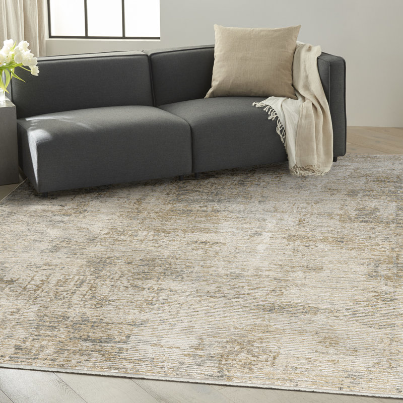 Calvin Klein CK078 Summit 7'10" x 10'2" Natural Grey Modern Indoor Rug, Rectangle 7'10" x 10'2"