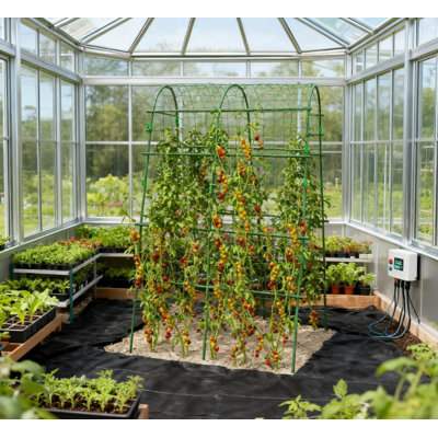 L 65,7 po x P 56,7 po x H 81,1 po à treillis métallique en forme de A avec filet d'escalade pour plantes grimpantes d'extérieur