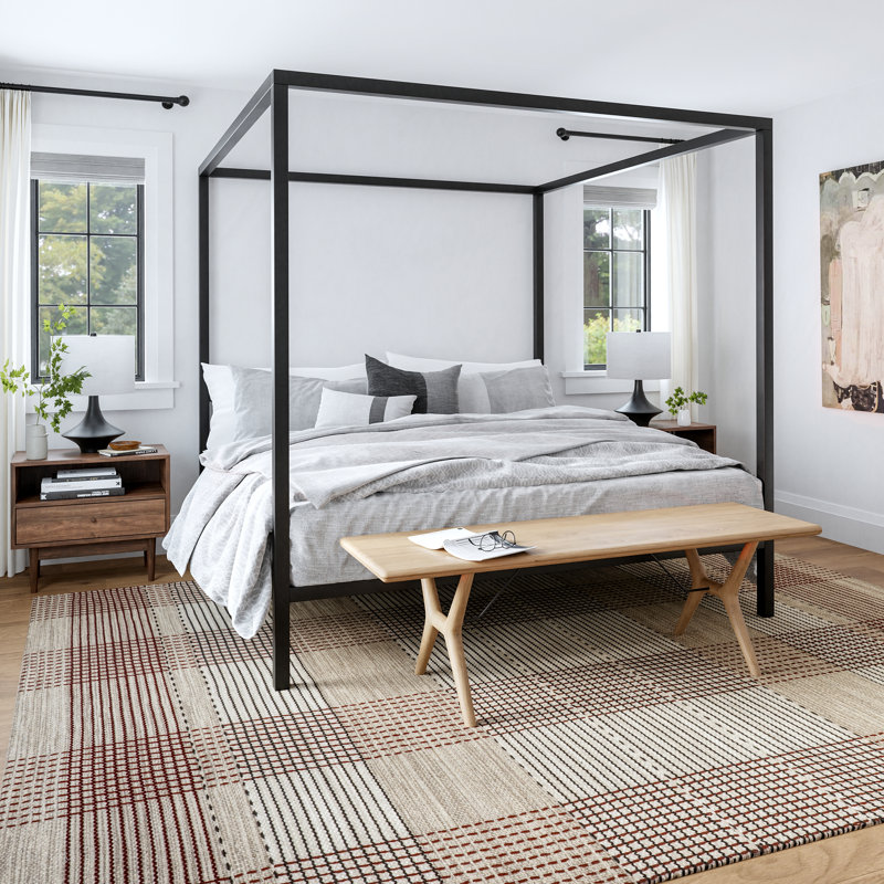 Tapis en laine à carreaux Hurst, Rectangle 4pi x 6 pi