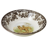 Spode Woodland Dogs Ascot Cereal Bowl 8" Goldn Ret