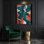 Abstract Figurative 79 Green Canvas Wall Art