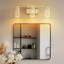 Luminaire de salle de bain Ayushma à intensité variable en cristal à DEL avec abat-jour en verre-895778696-891656359