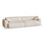 Canapé de style crème en velours côtelé beige-1400612048