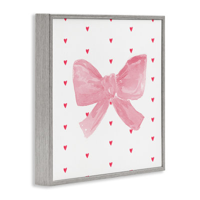 «Pink Bow on Hearts», estampe numérique, conception de Lucille Price