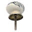 Nicola Spring - Round Ceramic Cabinet Knobs - Black Fern