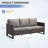 Kaelahni 74" Wide Powder Coated Steel Outdoor Patio Sofa-280007912