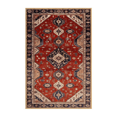Machine Washable Persian Brown Area Rug