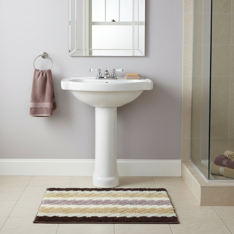 Bath Rug, Brown/Purple