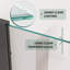 Enceinte de douche d'angle 36 po x 36 po x 76 po, porte de douche coulissante double avec verre trempé 1/4 po facile à nettoyer, conception peu encombrante-109709524-120793845