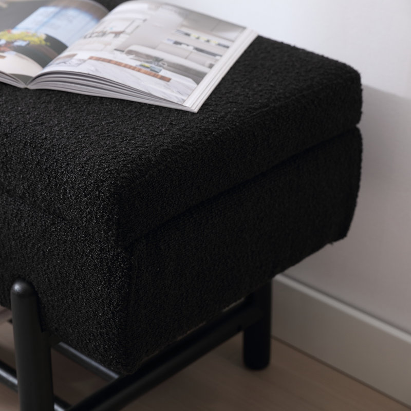 Mehrie Storage Bench, Black, Black