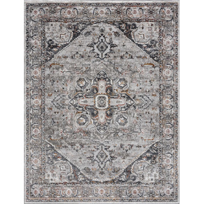 Haneca Abstract Design Modern Gray/Beige Area Rug