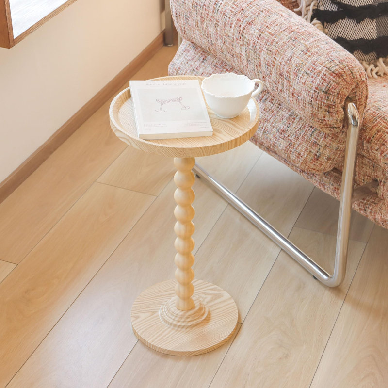 Petite table d'appoint ronde de 21,6 po, petite table d'appoint décorative pour le salon et petite