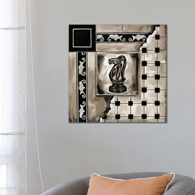 Chess I by Wendy Fields - Wrapped Canvas Painting